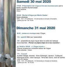 Programme Inauguration des jeux de l'orgue